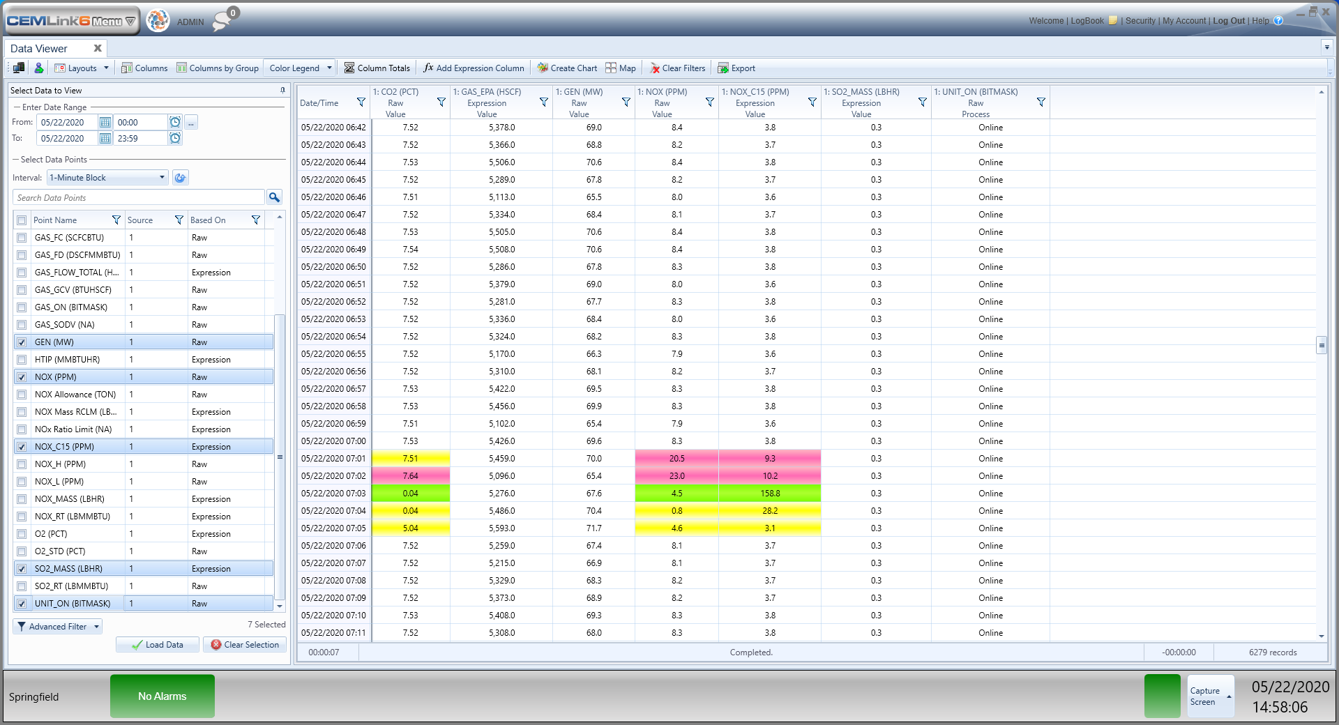 CEMLink 6 Data Viewer screenshot