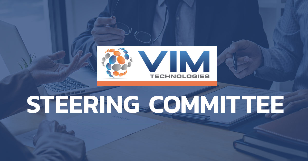 Graphic with VIM logo and "steering committee"