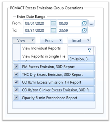 On demand E-Mailed reports in a single PDF file.